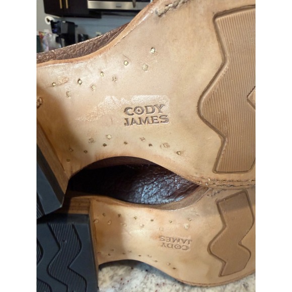 Cody James Union Western Boots Brown Black Leather Square Toe BCJFA21P7 Mens 13D - Picture 6 of 7